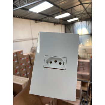 CJ TOMADA 10A HORIZONTAL 4x2 - ENERBRAS DUBAI BRANCO